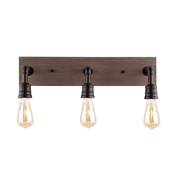 Corbett 22.13" Rustic Farmhouse Iron LED Vanity - JONATHAN Y